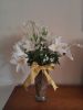 White Silk Lilies Lilies of the Valley Bouquet